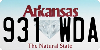 AR license plate 931WDA