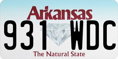 AR license plate 931WDC