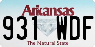 AR license plate 931WDF