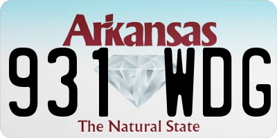 AR license plate 931WDG