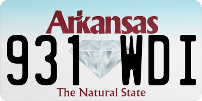 AR license plate 931WDI