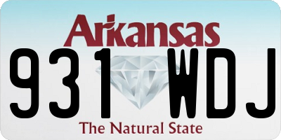 AR license plate 931WDJ