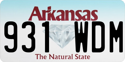 AR license plate 931WDM