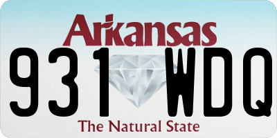 AR license plate 931WDQ