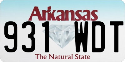 AR license plate 931WDT