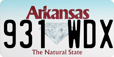 AR license plate 931WDX