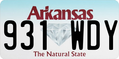 AR license plate 931WDY