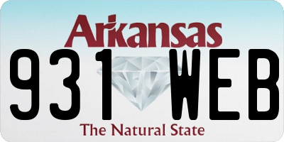 AR license plate 931WEB