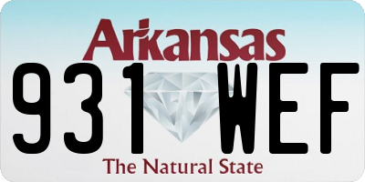 AR license plate 931WEF