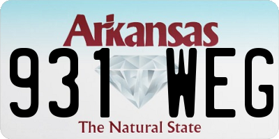 AR license plate 931WEG