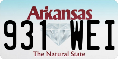 AR license plate 931WEI