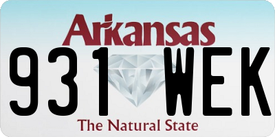 AR license plate 931WEK