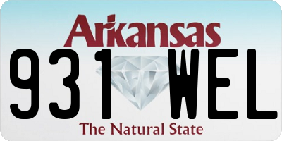 AR license plate 931WEL