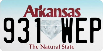 AR license plate 931WEP
