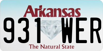 AR license plate 931WER