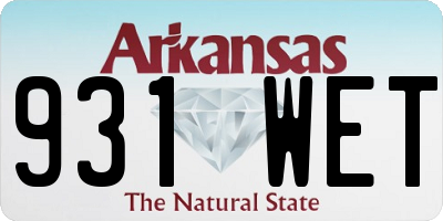 AR license plate 931WET