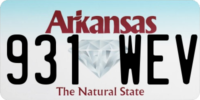 AR license plate 931WEV