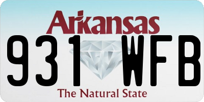 AR license plate 931WFB