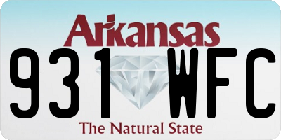 AR license plate 931WFC