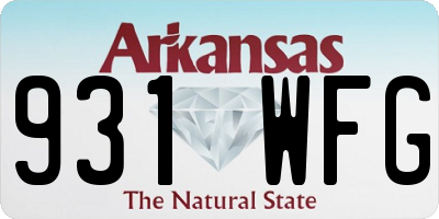 AR license plate 931WFG