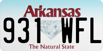 AR license plate 931WFL