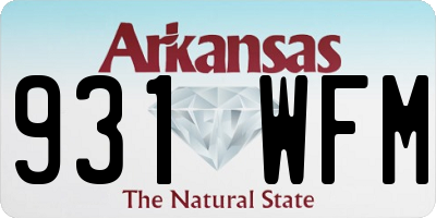 AR license plate 931WFM