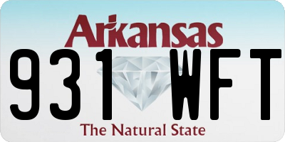 AR license plate 931WFT