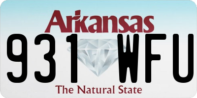 AR license plate 931WFU