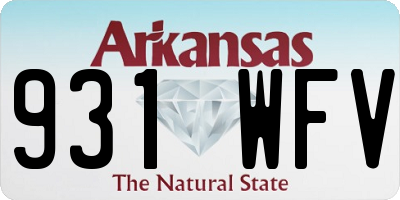 AR license plate 931WFV