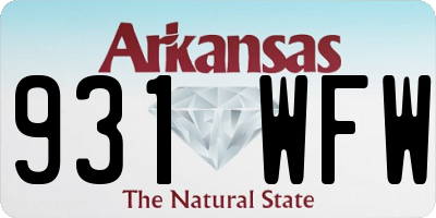 AR license plate 931WFW
