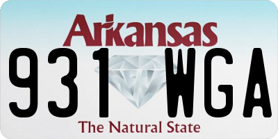 AR license plate 931WGA