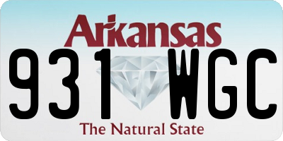 AR license plate 931WGC