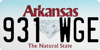 AR license plate 931WGE