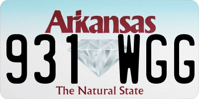AR license plate 931WGG