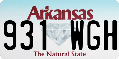 AR license plate 931WGH