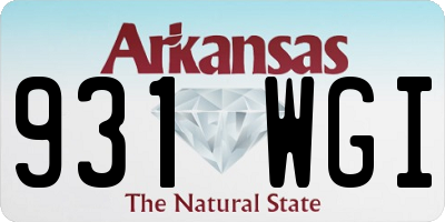 AR license plate 931WGI