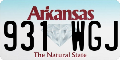 AR license plate 931WGJ