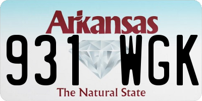 AR license plate 931WGK