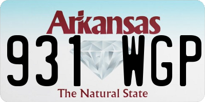 AR license plate 931WGP