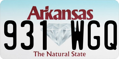 AR license plate 931WGQ
