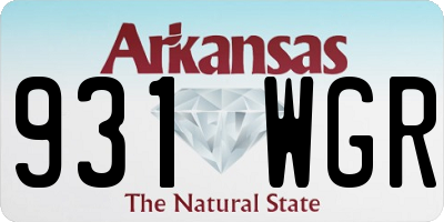 AR license plate 931WGR