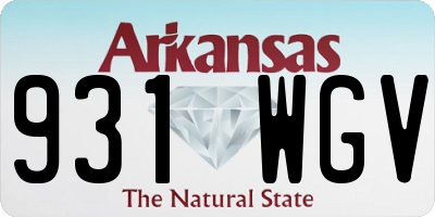 AR license plate 931WGV