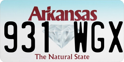 AR license plate 931WGX