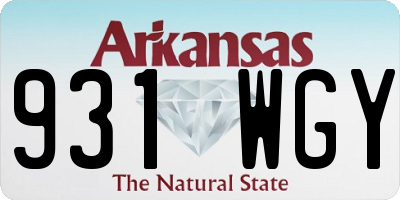 AR license plate 931WGY