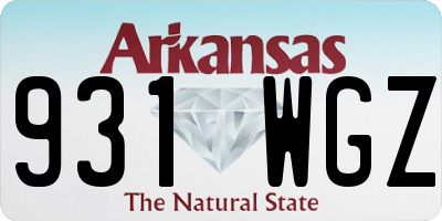 AR license plate 931WGZ