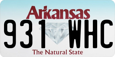 AR license plate 931WHC