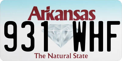 AR license plate 931WHF