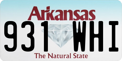 AR license plate 931WHI