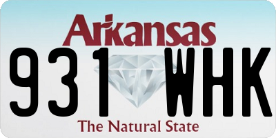 AR license plate 931WHK