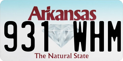 AR license plate 931WHM